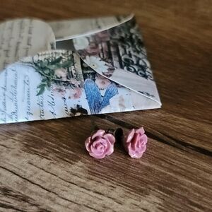 Mauve Rose Post Earrings